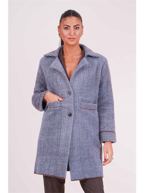 Cappotto in maglia Luckylu Milano | GM06NYBROWN